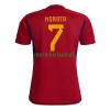 Maillot de Supporter Espagne Morata 7 Domicile Coupe du Monde 2022 Pour Homme